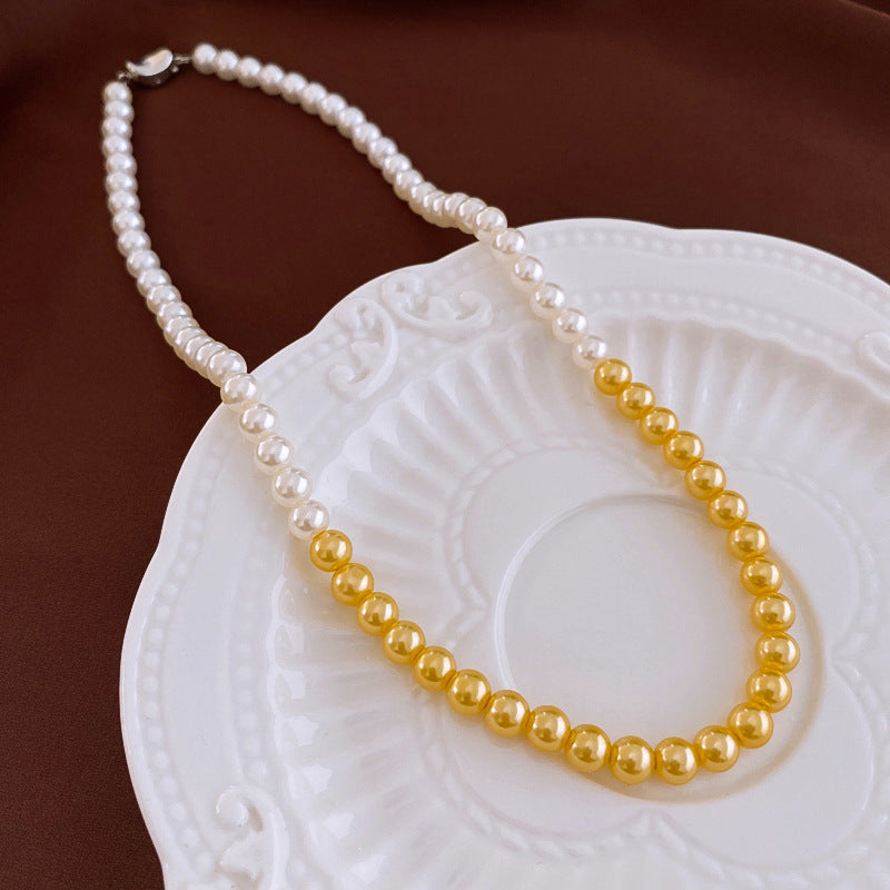 Pearl Twin Clavicle Chain Light Luxury Necklaces