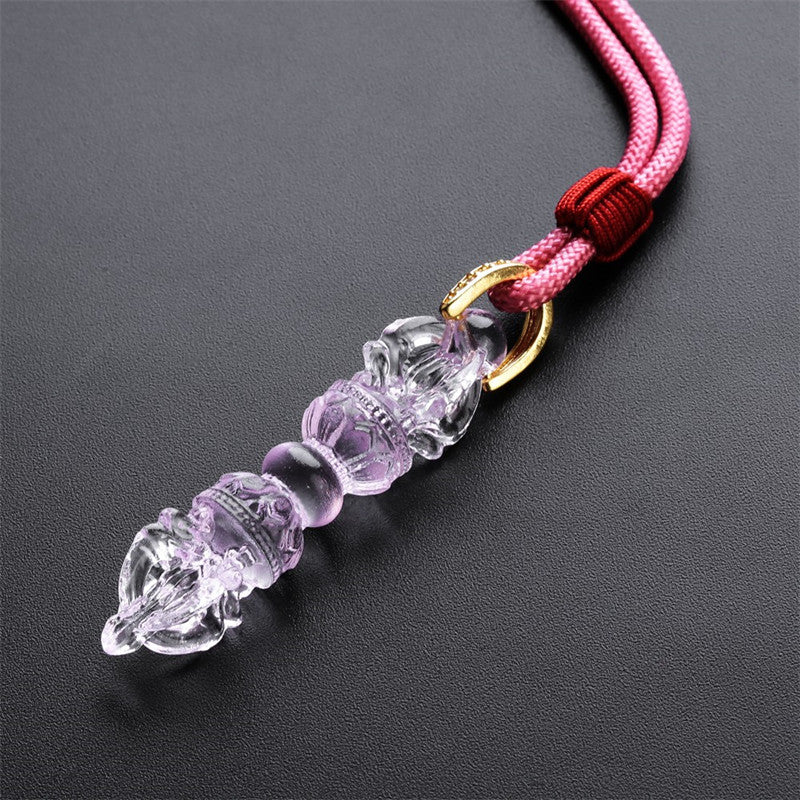 Women's & Men's Stone Diamond Monster Subduing Club Couple Necklace