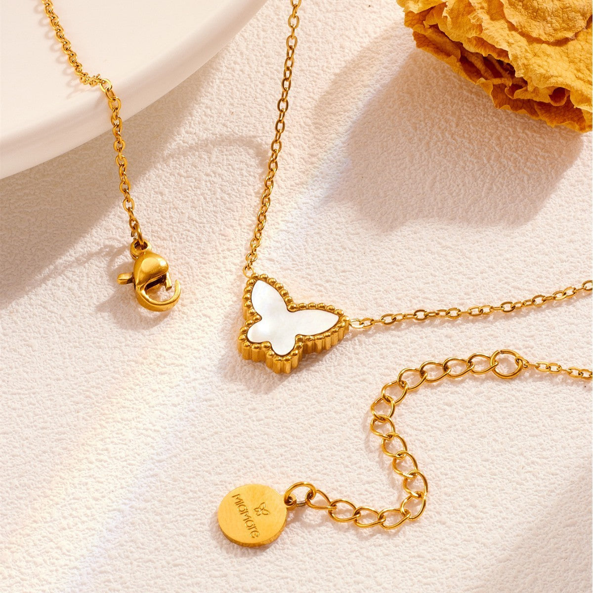 Butterfly Three-piece Simple Mori Style Ear Necklaces