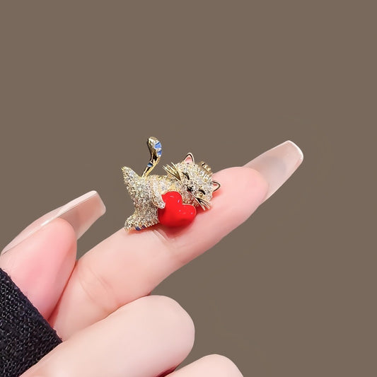 Hug Loves Cats Brooch Female Buckle Brooches