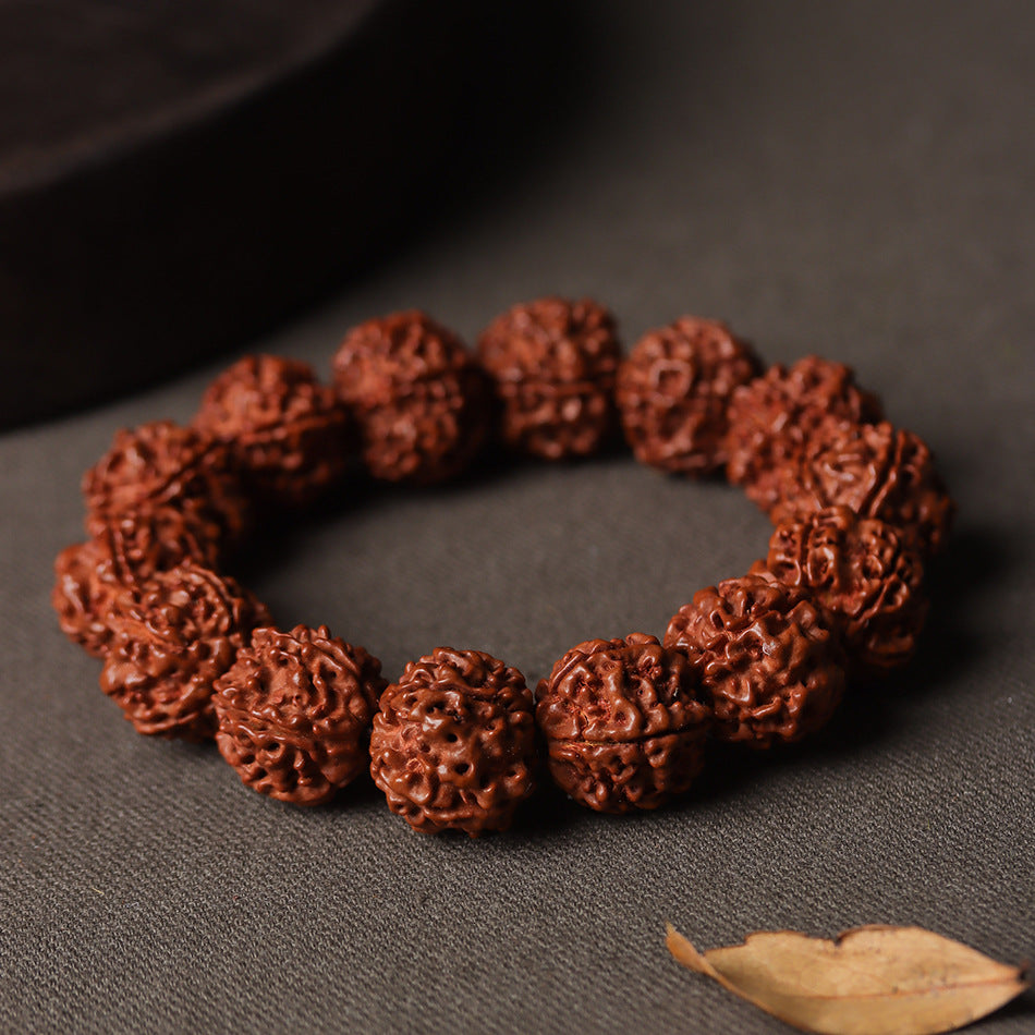 Machine Brush Dyed Double Dragon Corpulent Pure Beaded Buddha Crafts Bracelet