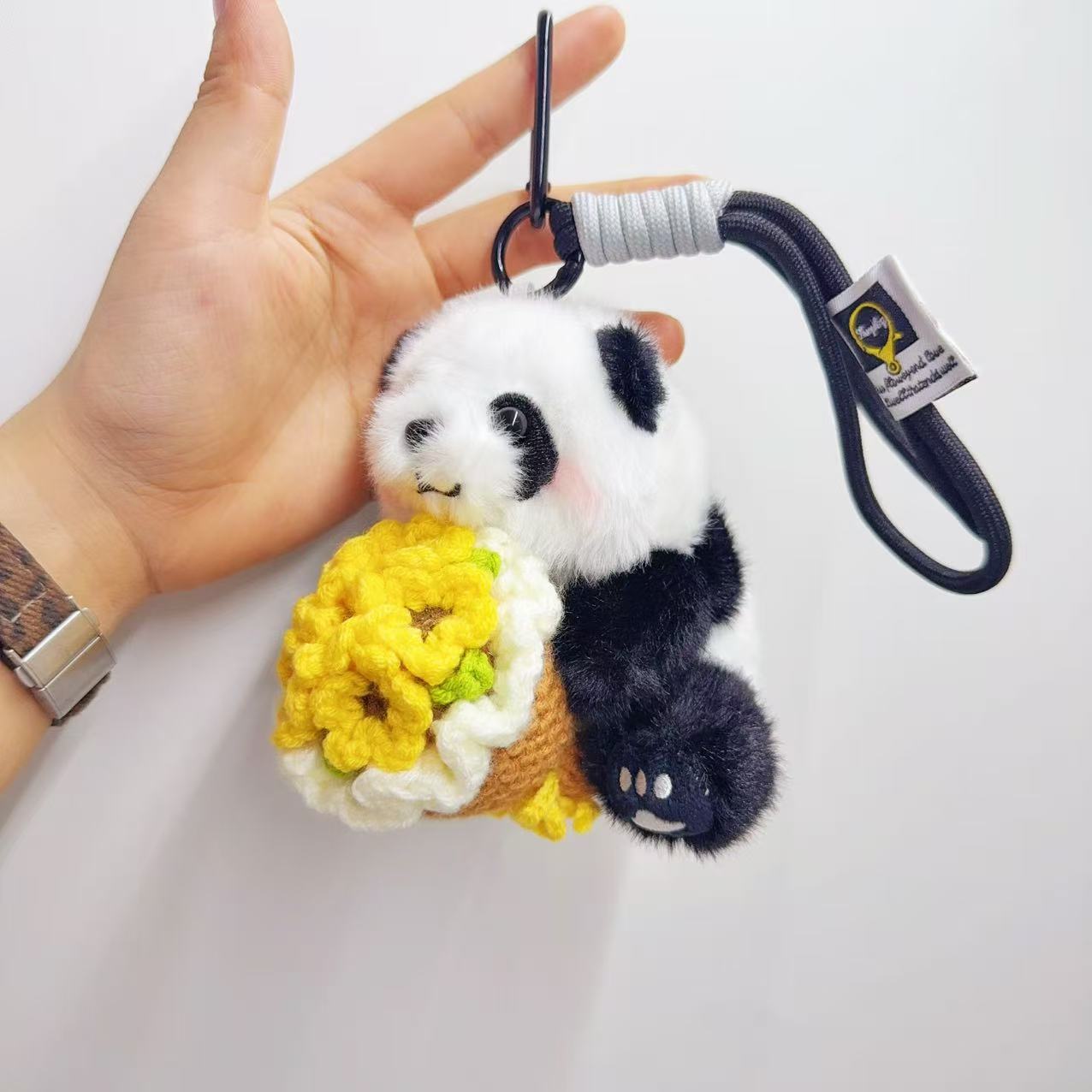 Panda Hug Flower Base Gift Cute Pendants