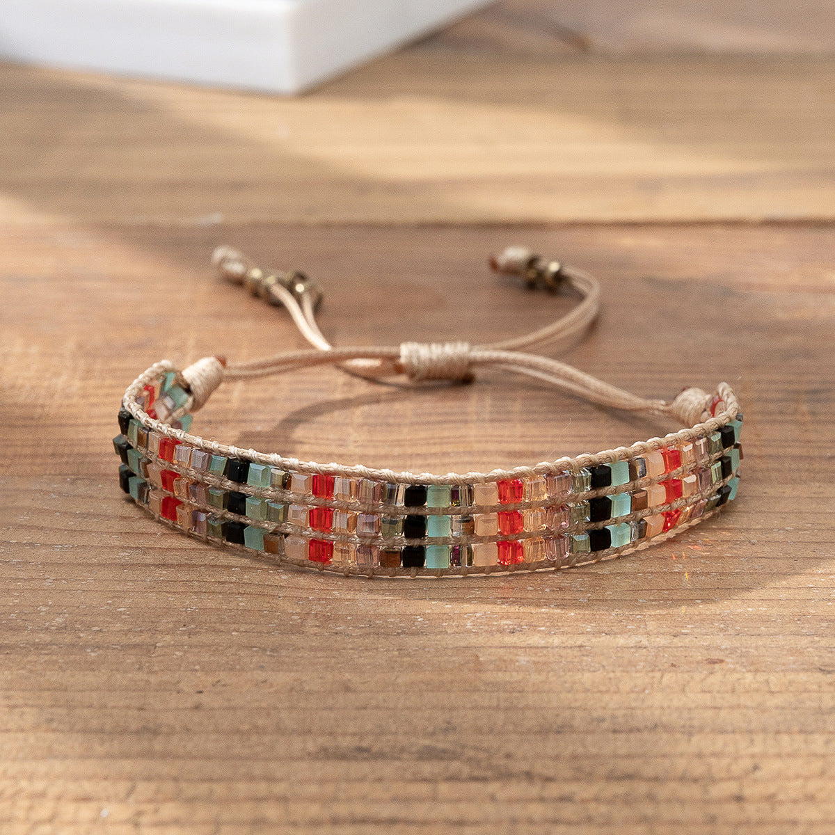 Women's Design Hand-woven Adjustable Bead Carrying Strap Bracelet