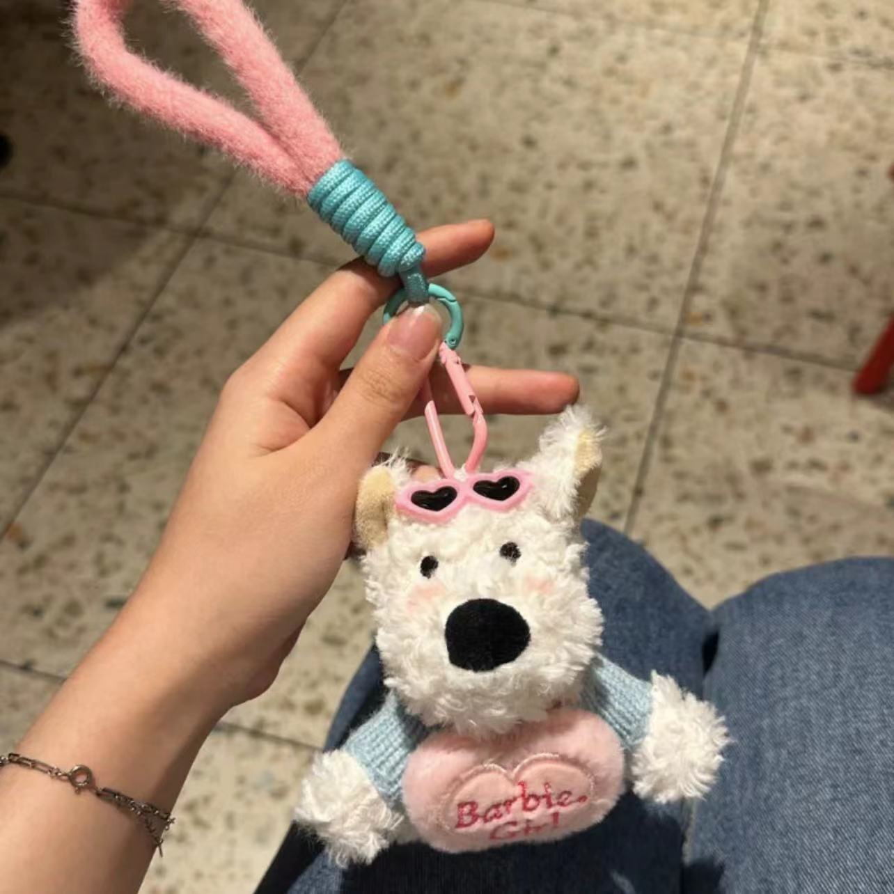 Highland Scrawled Puppy Plush Doll Backpack Cute Hanging Ornaments