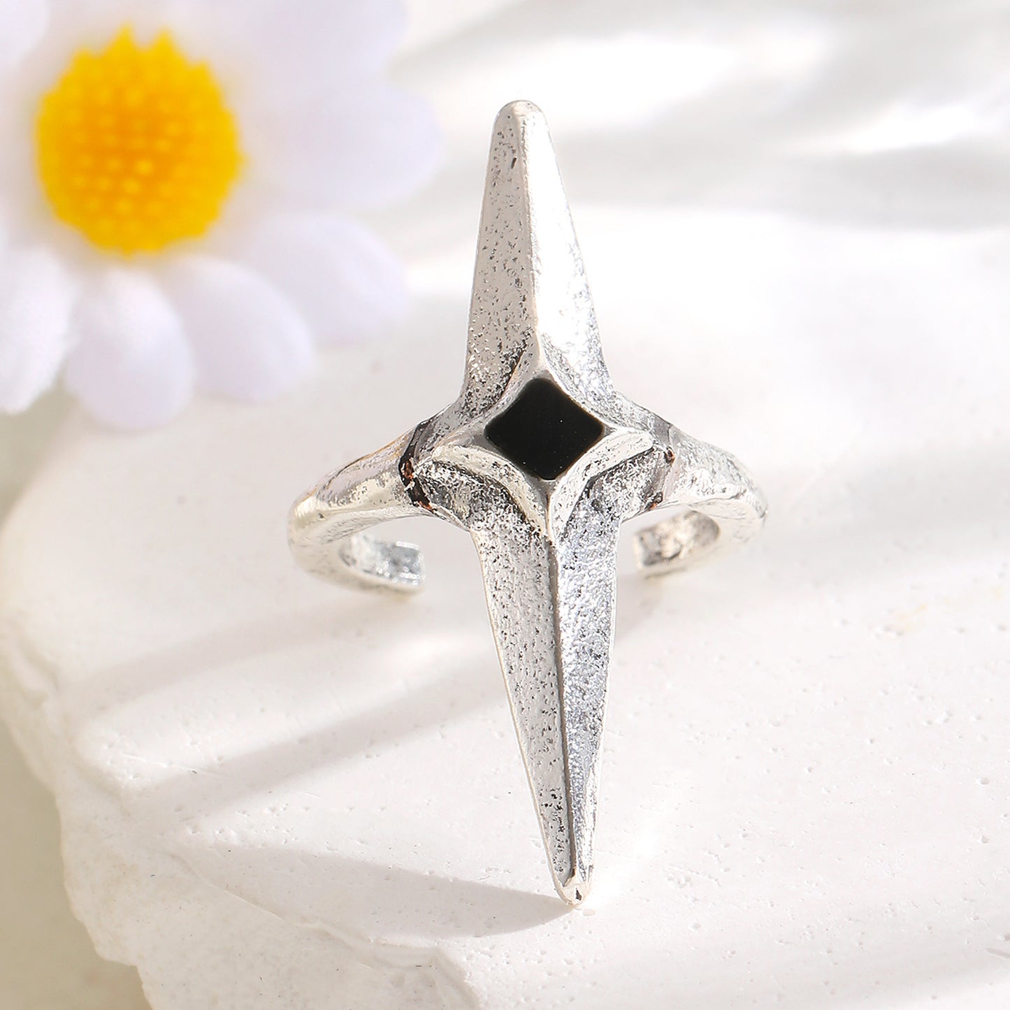 Geometric Trend Open Nail Female Design Exquisite Refined Ring
