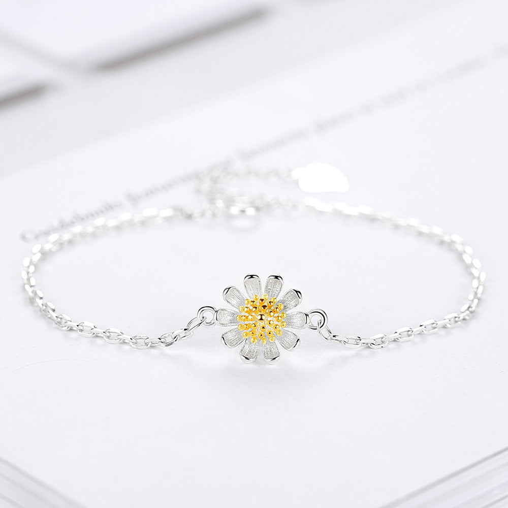 Women's Fresh Simple Sunflower Little Daisy Chrysanthemum Female Bracelets