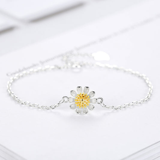 Women's Fresh Simple Sunflower Little Daisy Chrysanthemum Female Bracelets