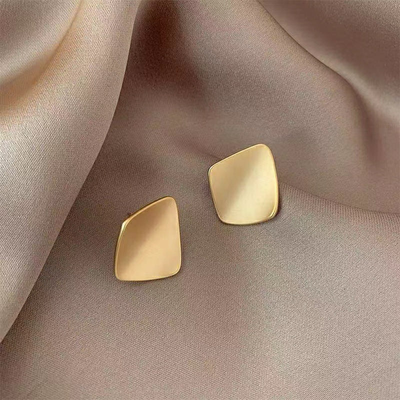 Matte Simple Square Vintage Style Fashion Earrings