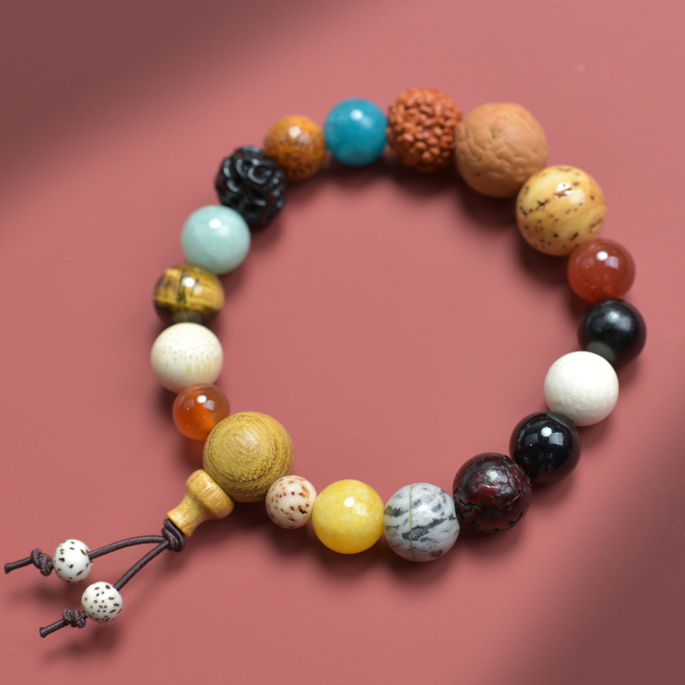Seed Bodhi Female Eighteen Prayer Beads Charm Bracelet