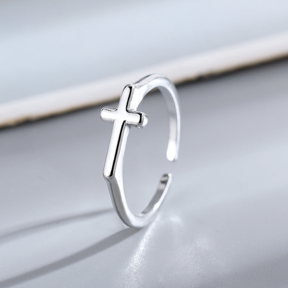 Women's Glossy Cross Opening Retro Personality Minimalism Bracelets