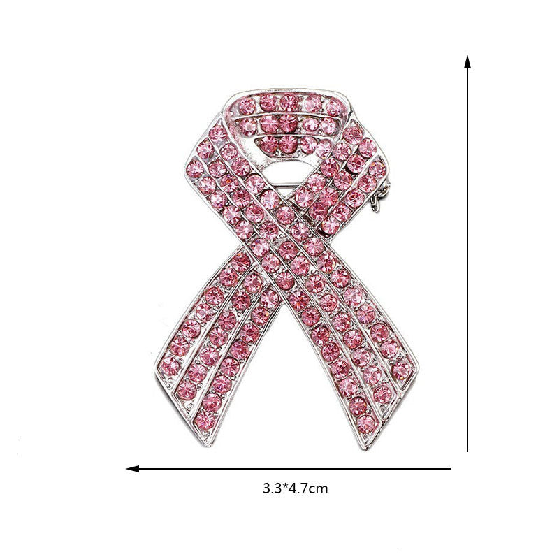 Style Fashion Pink Ribbon Brooch Senior Alloy Brooches