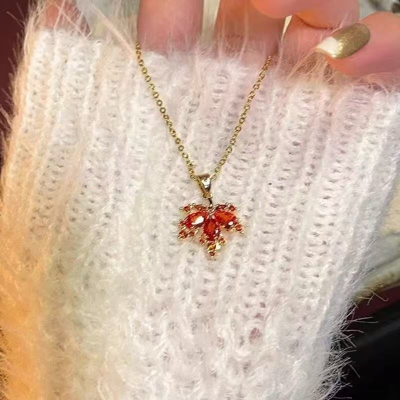 Sparking Zirconium Light Luxury Minority Design Sweet Graceful Bow Necklaces