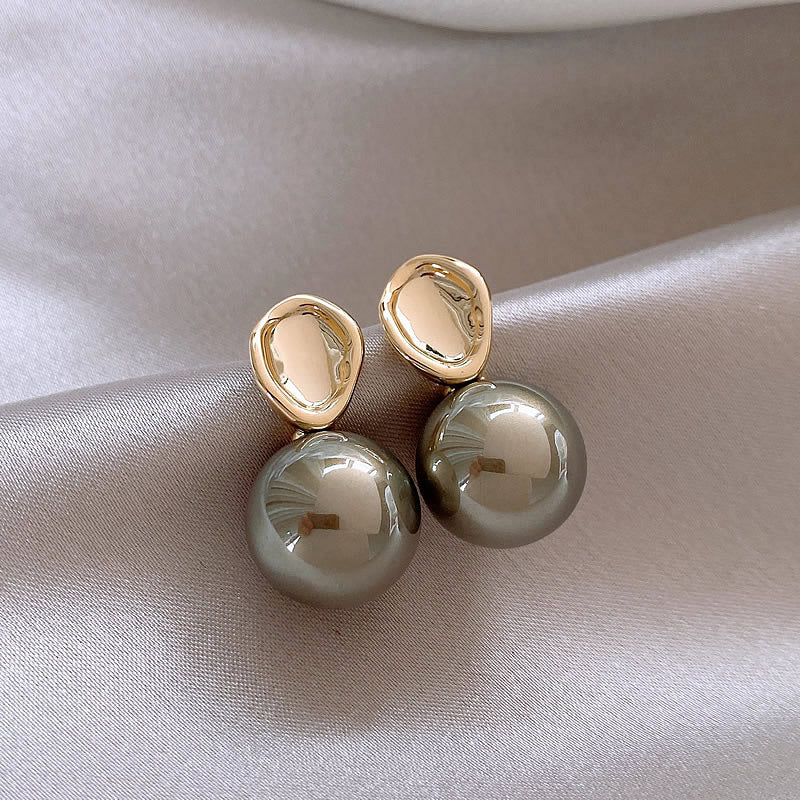 Fashion High-grade Zircon Pearl French Minority Retro Earrings