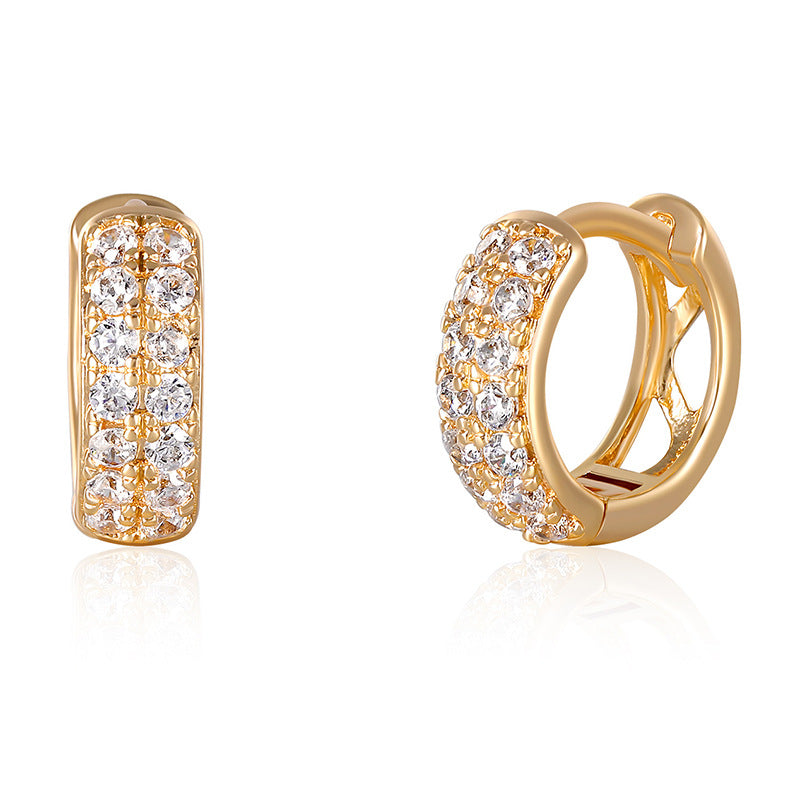 Gold Zircon Temperament Ear Clip Light Earrings