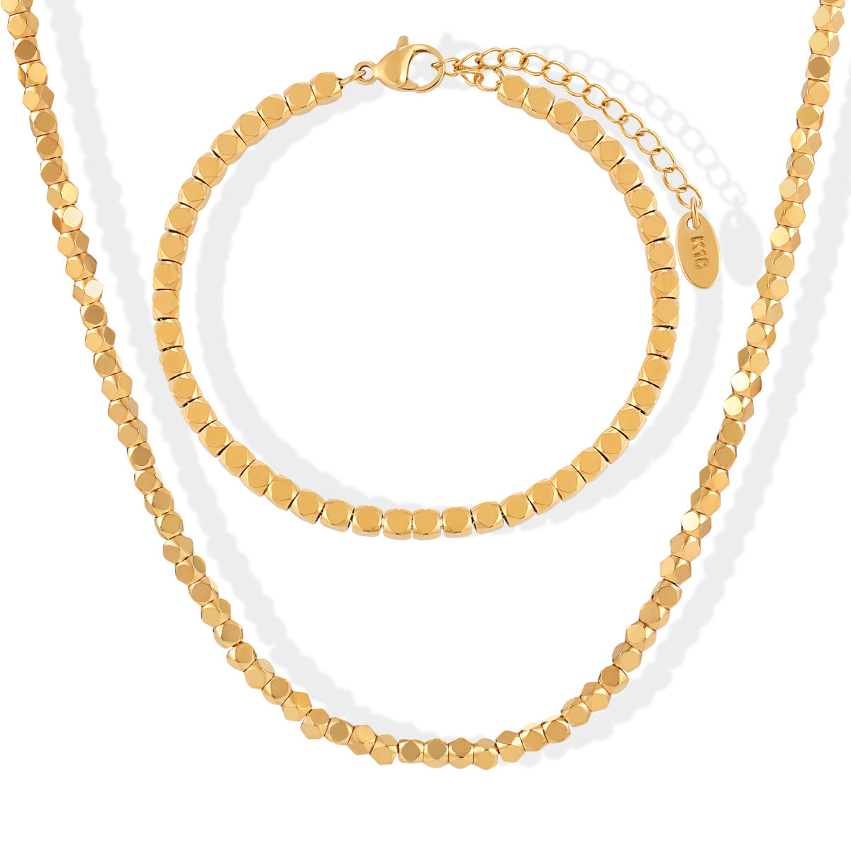 Minimalist Fashion Vintage Sier Diamond Geometric Square Jewelry Set