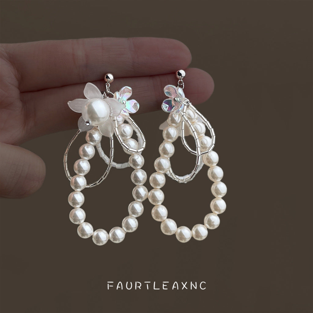 Model Style Fashion High-grade Handmade Geometric Flower Elegant Rings