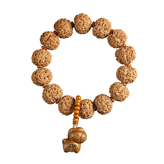 Men's Nepal Pipal Tree Seed Corpulent Five Faces Bracelet