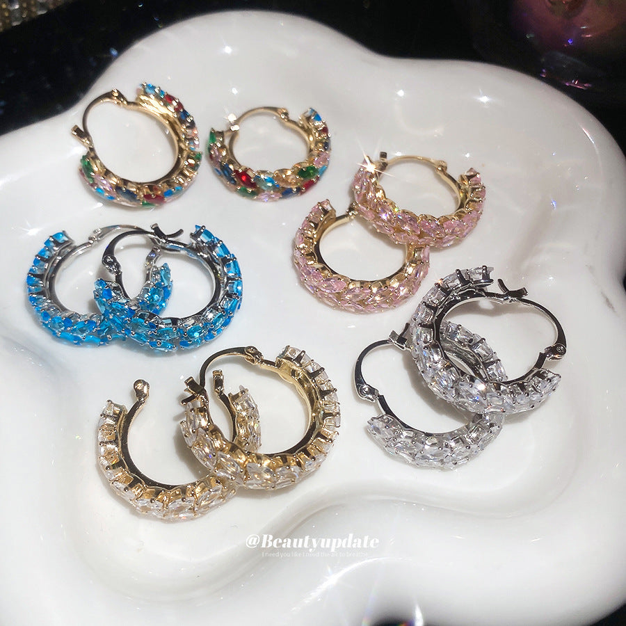 Shiny Wheat Ear Clip Light Luxury Fashion Delicate Earrings