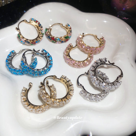 Shiny Wheat Ear Clip Light Luxury Fashion Delicate Earrings