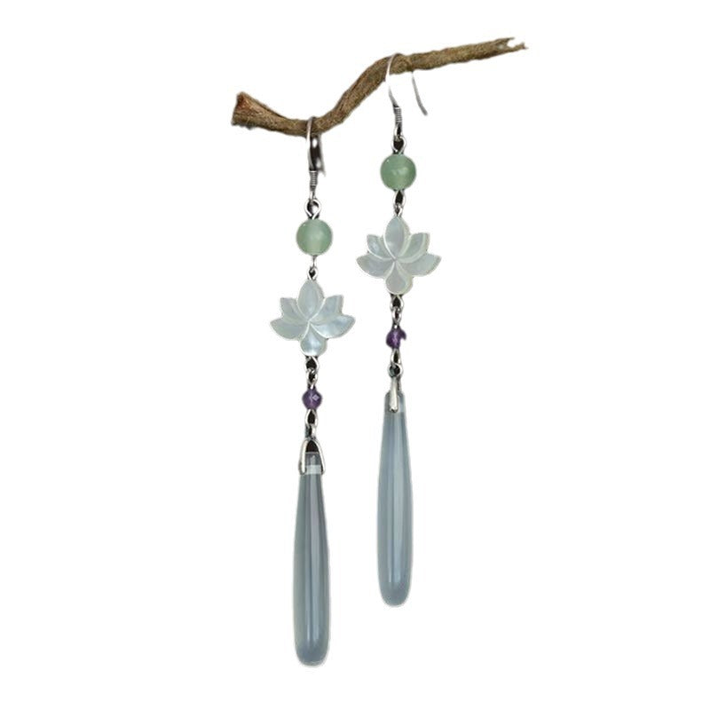 Women's Ethnic Style Song Dynasty Tassel Antique Eardrops Retro Cheongsam Earrings
