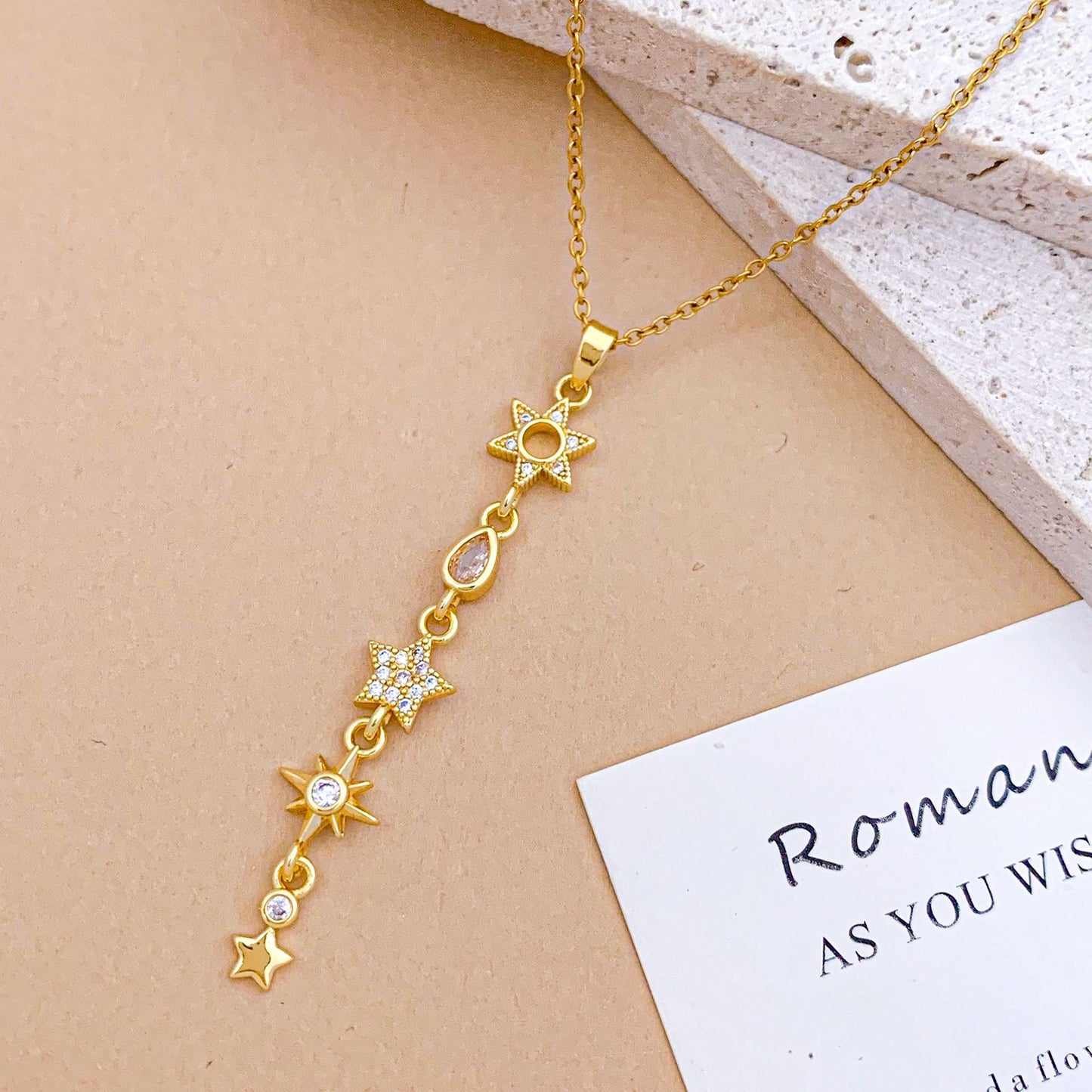 Combination Design Titanium Steel Niche Temperament Korean Style Clavicle Necklaces