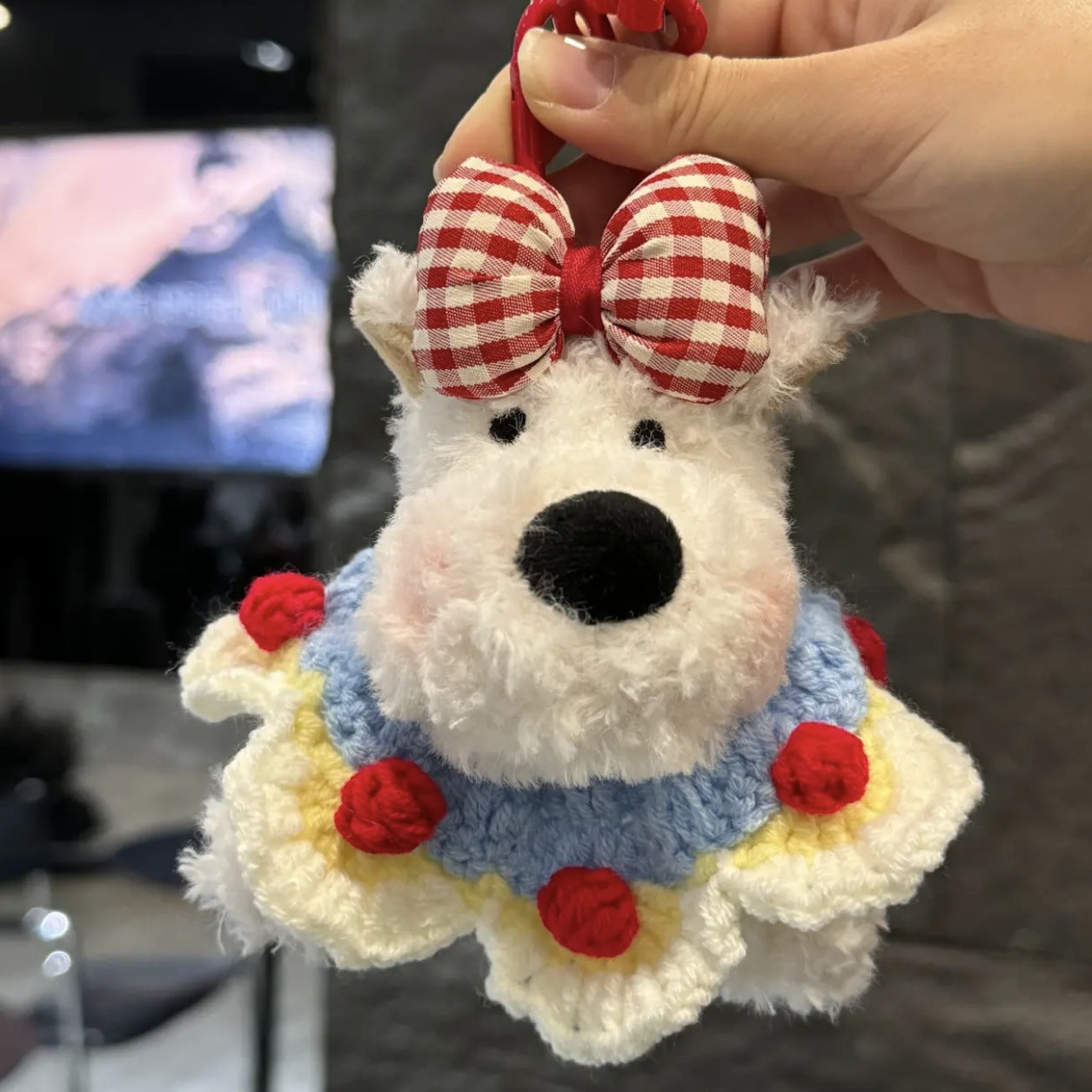 Highland Scrawled Puppy Plush Doll Backpack Cute Hanging Ornaments