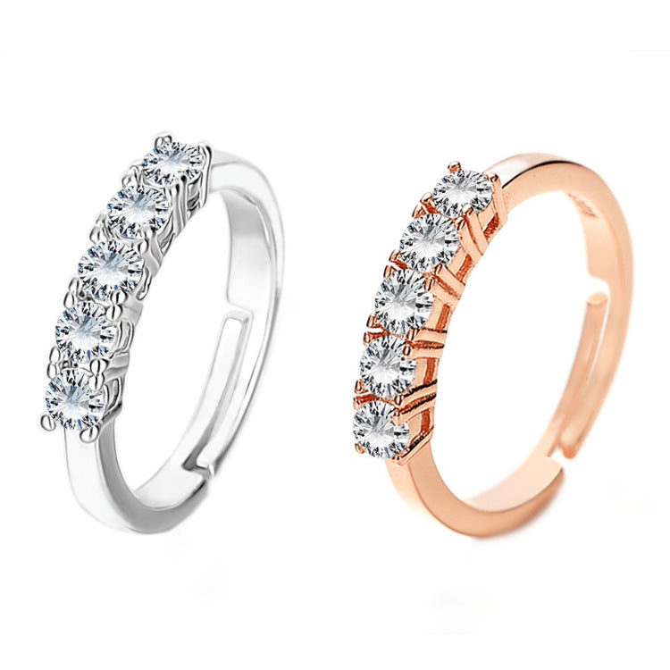 Broadcast Moissanite Stackable Carat Simulation Diamond Ring