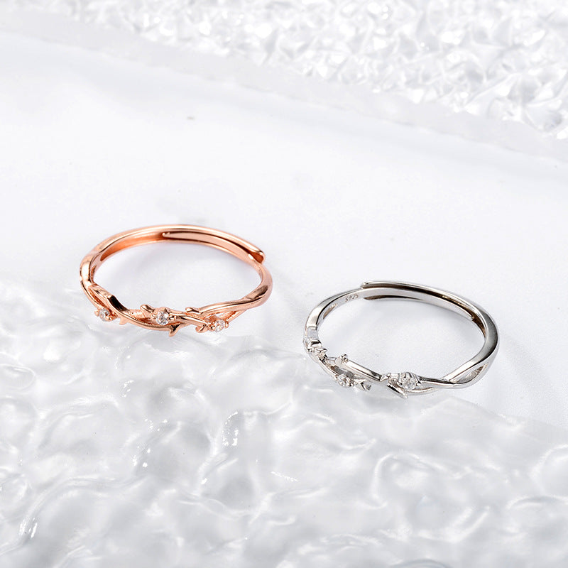 Sterling Sier Niche Design Female Versatile Rings