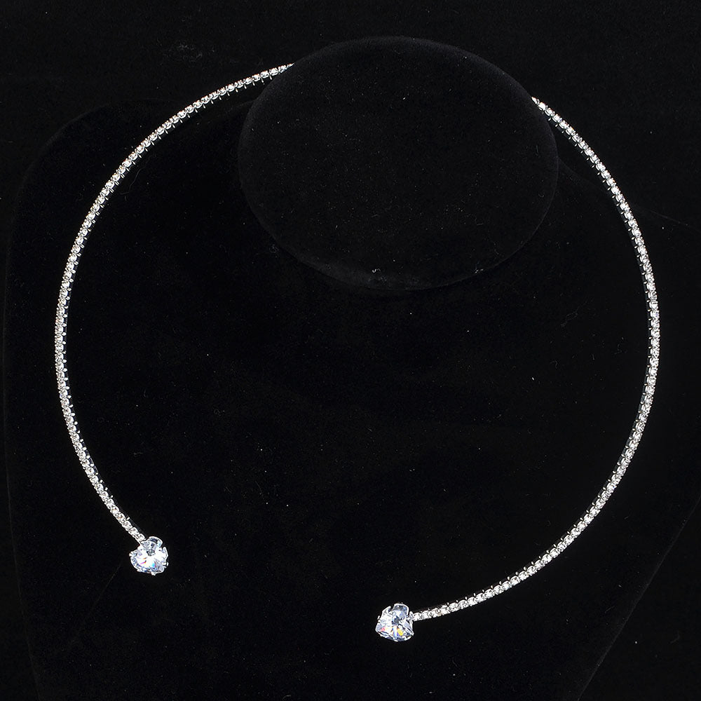 Women's Heart-shaped Zircon Popular Light Luxury Rhinestone Necklaces