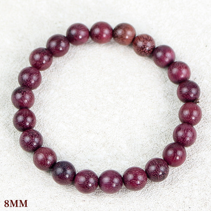 Women's & Men's Violet Buddha Beads Chinese Style Rose Rosewood National Wooden Bracelet