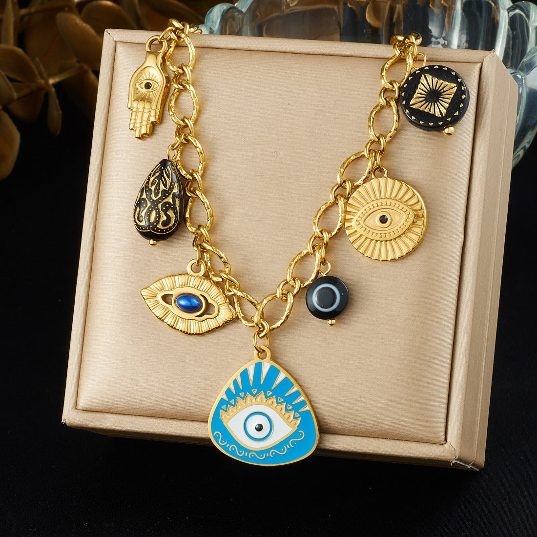 Women's Retro High-grade Personalized Dripping Gold-plated Necklace