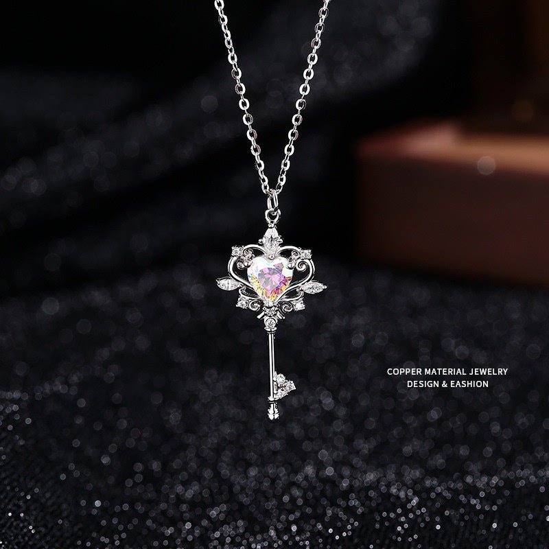 Color Zircon Clavicle Chain Fashionable All Necklace