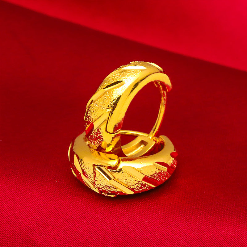 Starry Korean Style Placer Gold Jewelry Earrings