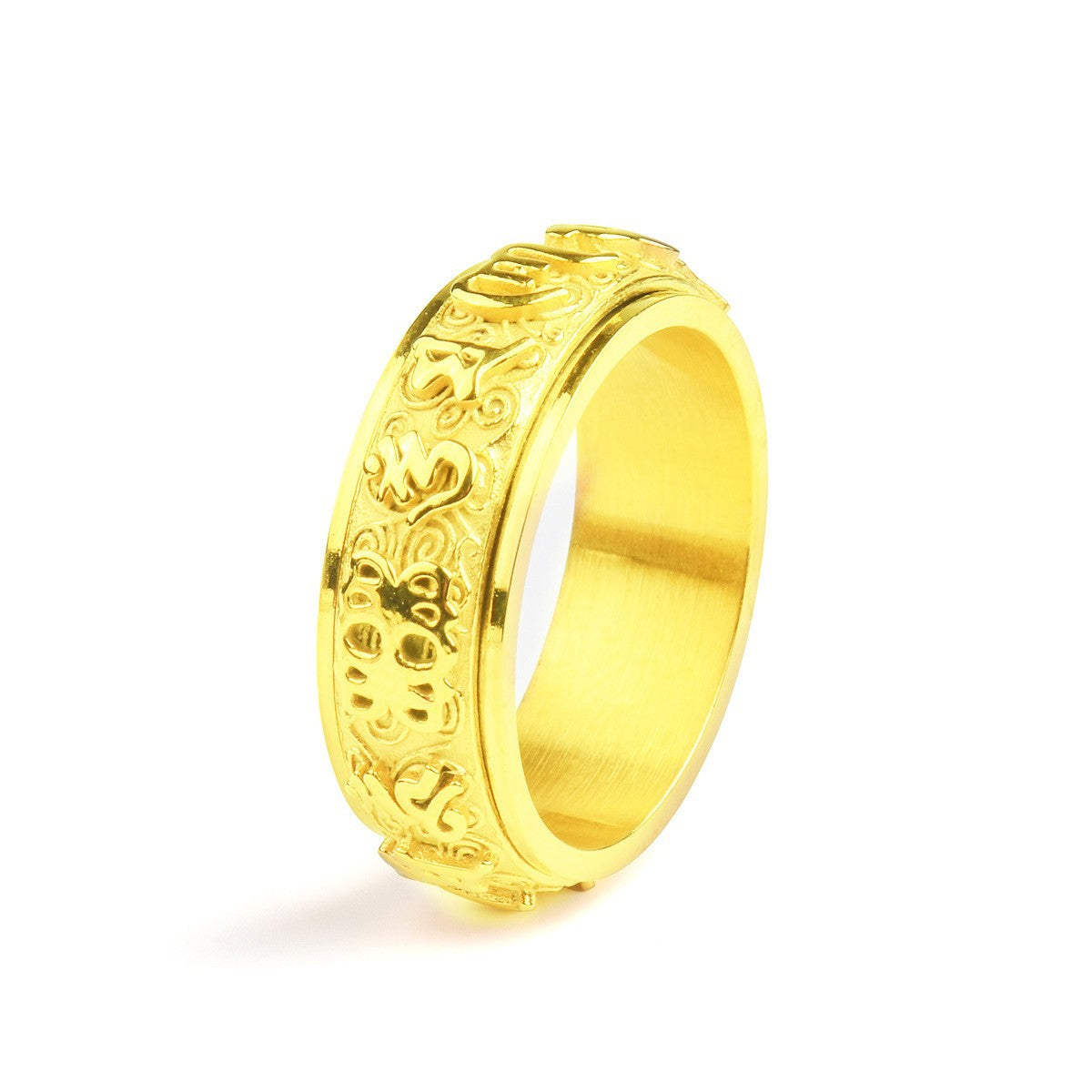 Men's Sier Simple Hip Hop Single Index Ring