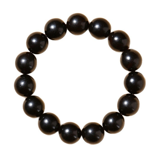 Women's & Men's Black Purple Sandalwood Rosary Small Hole Bracelet