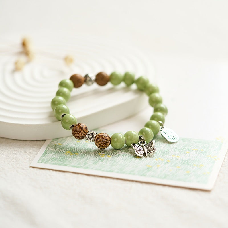 Mint Mamba Color Ceramic Chinese Style Simple Fresh Bracelets