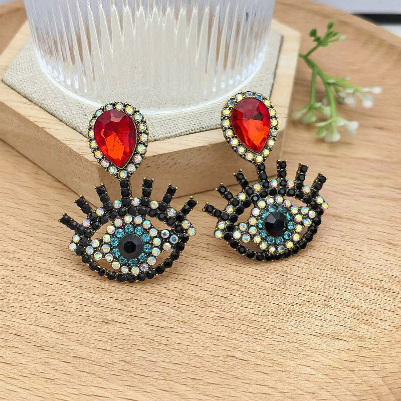 Women's Fashionable Elegant Flower Unique Crystal Simple Earrings