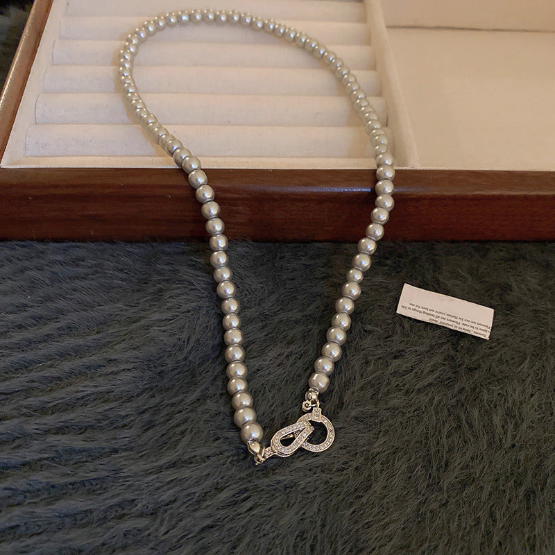 Pearl Twin Clavicle Chain Light Luxury Necklaces