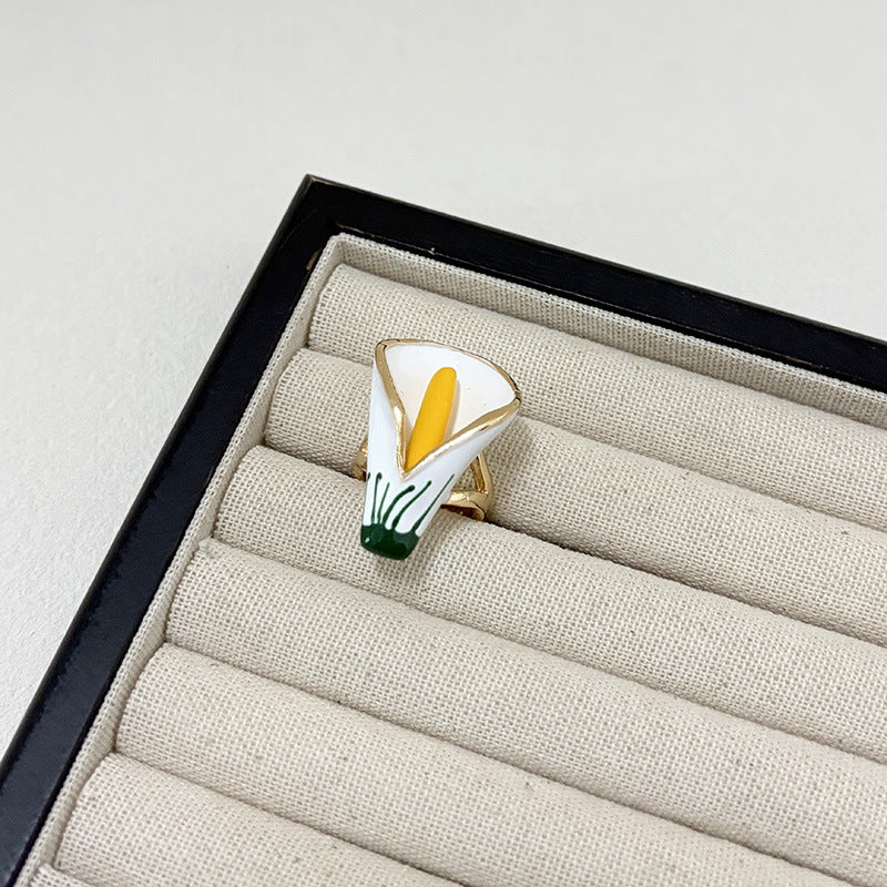 Flower High Sense Versatile Personality Temperament Rings
