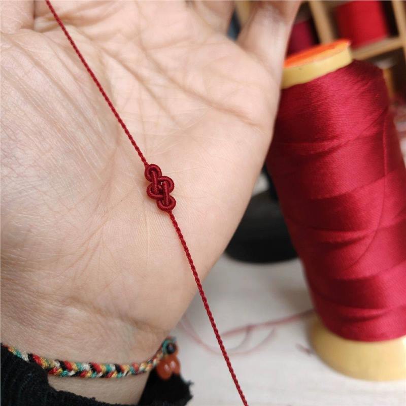 Women's Hand-knitted Fine Red Rope Simple Life Foot Chain Bracelet