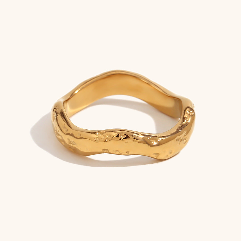 Women's Beating Pattern Simple Fashion Stainless Steel Rings