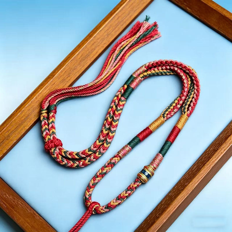 Style Tibet Beads Handmade Braided Rope Beeswax Amulet Bracelet