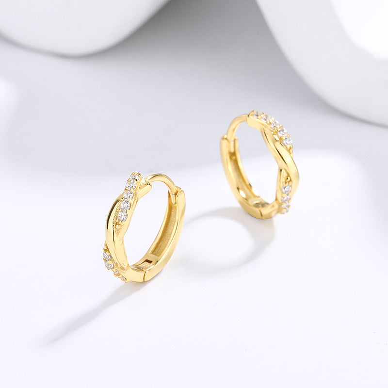 Women's Mobius Fashion Simple Korean Style Diamond Earrings