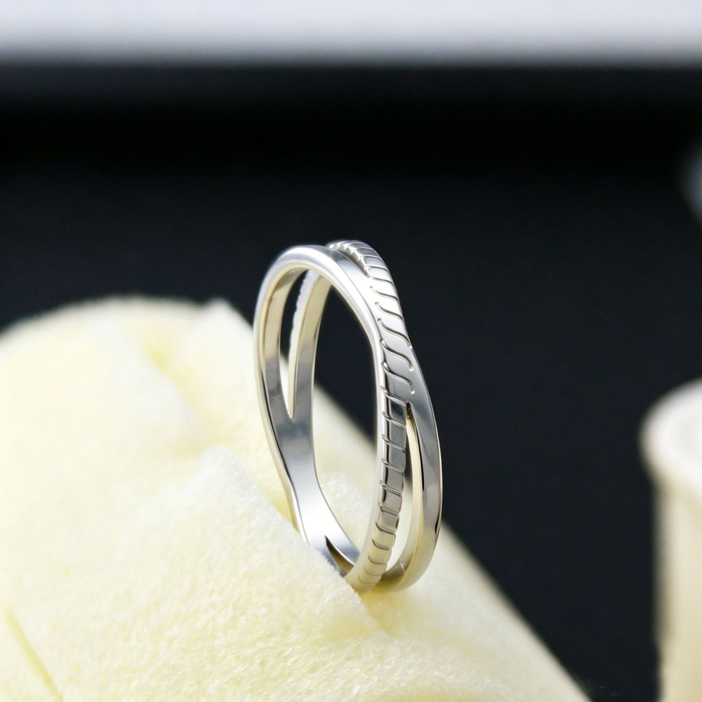 Cross Titanium Steel Texture Design Elegant High Sense Rings