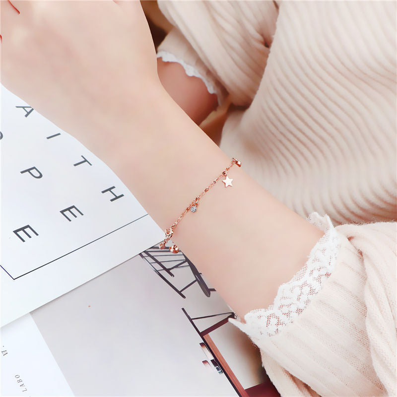 Personality Trend Listed Star Moon Titanium Bracelets