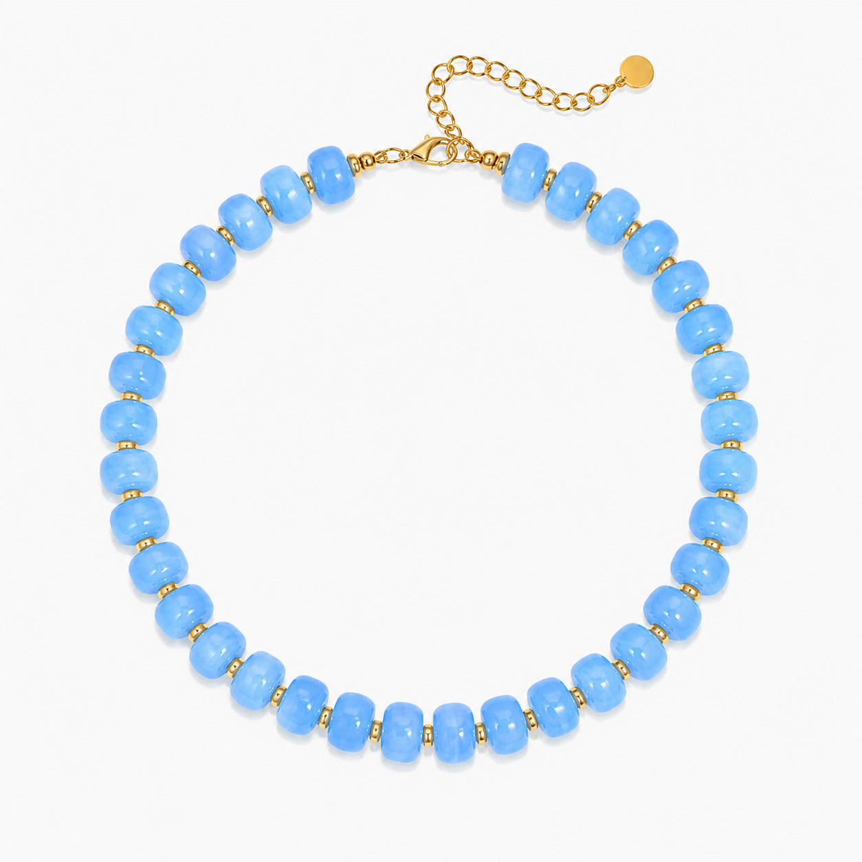 Resin Colorful Acrylic Jelly Clavicle Chain Bohemian Love Barrel Necklaces