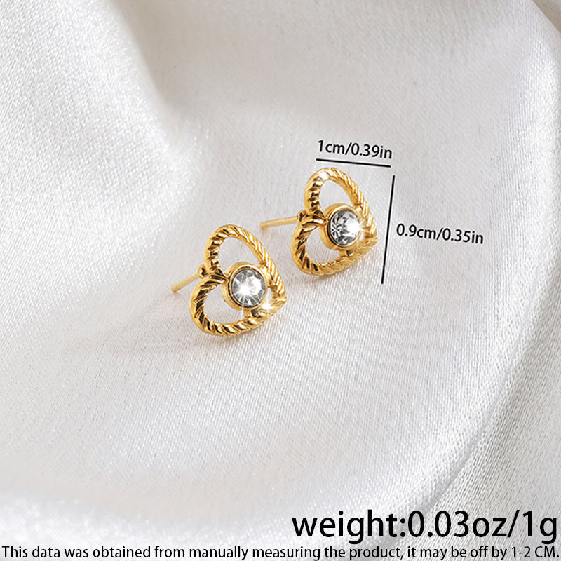 High-grade Fashionable Versatile Micro Diamond Butterfly Earrings