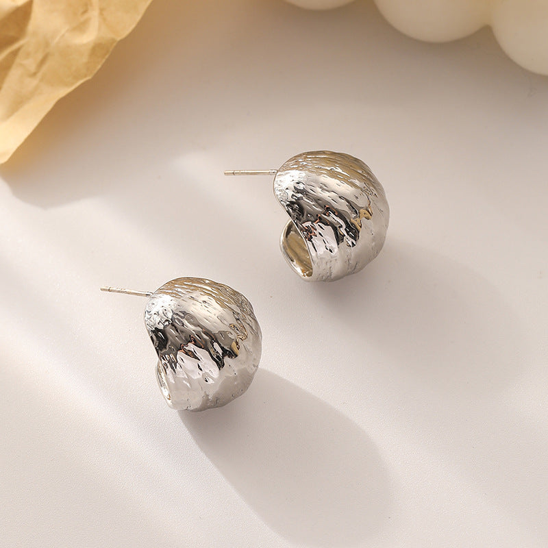 Exaggerated Personalized Irregular Water Drop Design Sense Light Luxury Minority Earrings