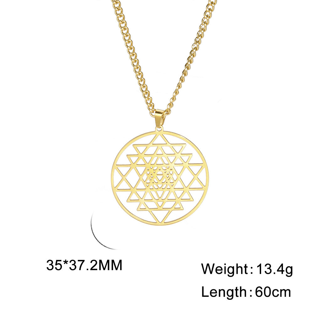 Steel Cut Hollow Overlapping Triangle Material Rings