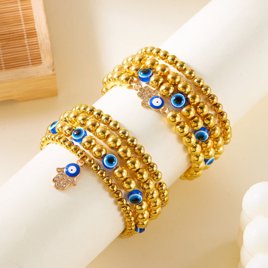 Popular Blue Eye Beaded Devil Haematite Bracelets
